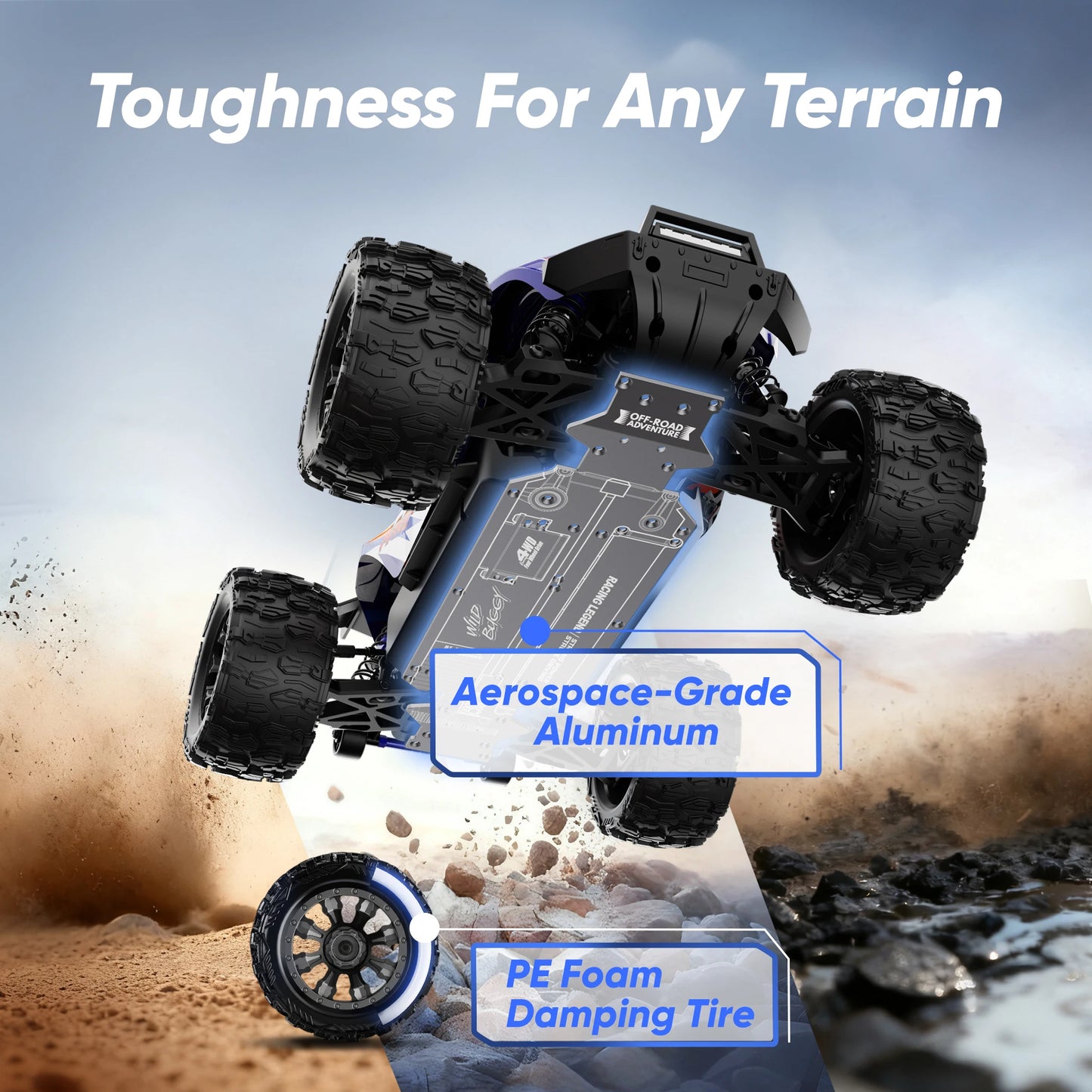 JIUSI MT14R 1/14 Scale Fast Brushless RC Truck 4X4