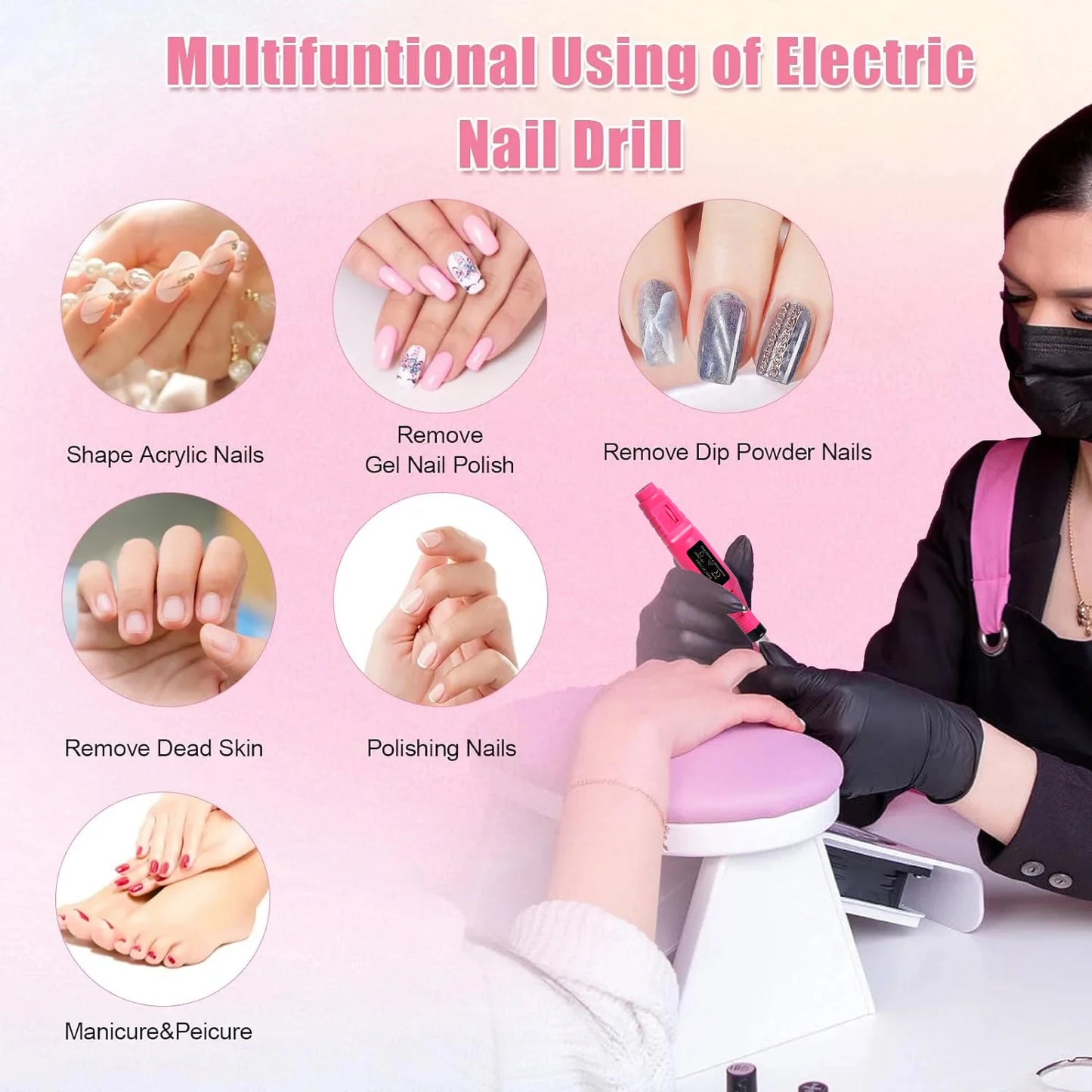 Electric Nail Sander Set Nail Drill Machine
