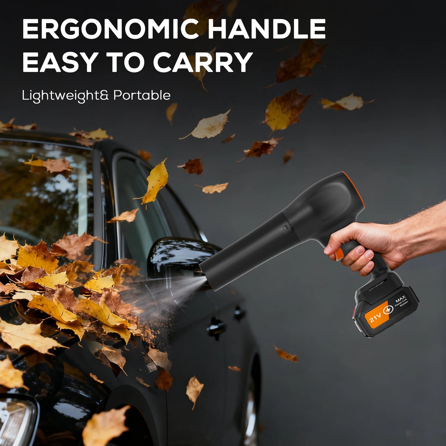 MUTAK Cordless Leaf Blower, Portable Handheld Dust Cleaner