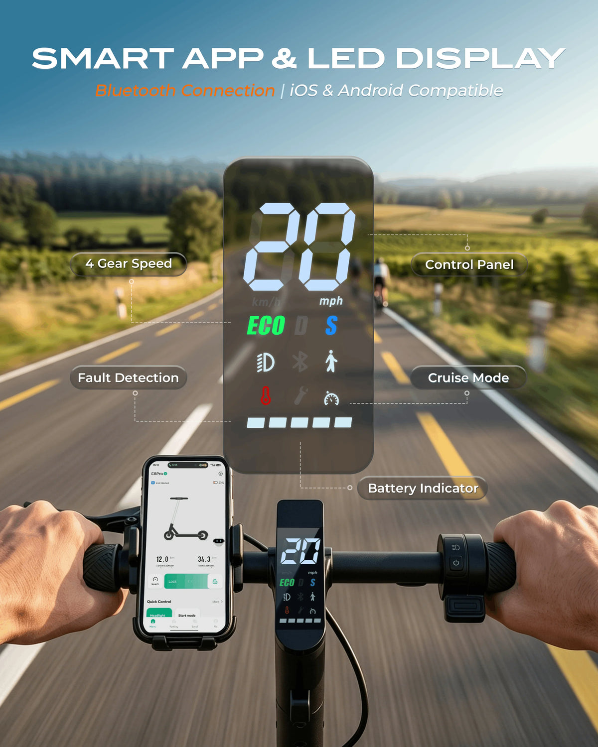 KOWOEE Foldable Electric Scooter for Adults