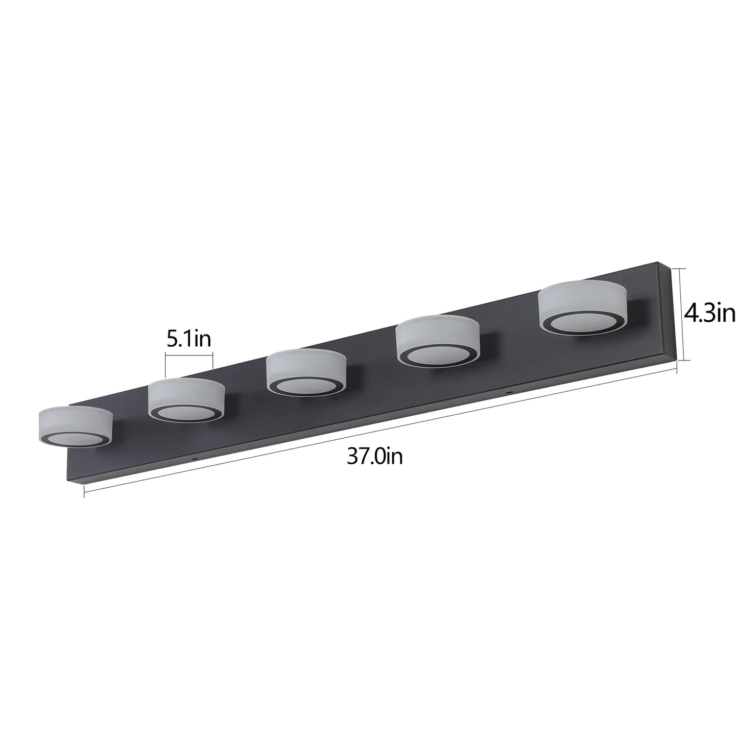 ARLGSITE Modern silver/black LED dressing area lighting