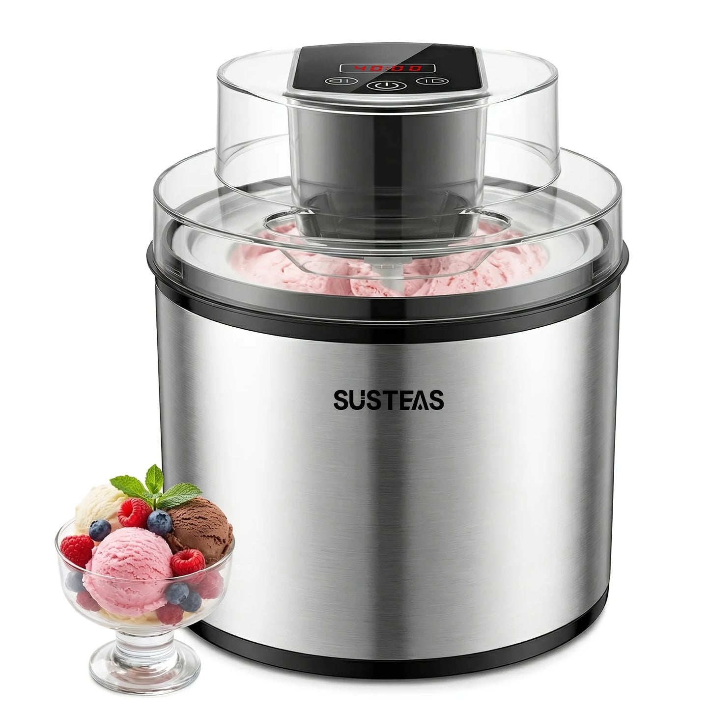 SUSTEAS 2-liter Large-capacity Electric Ice Cream Maker