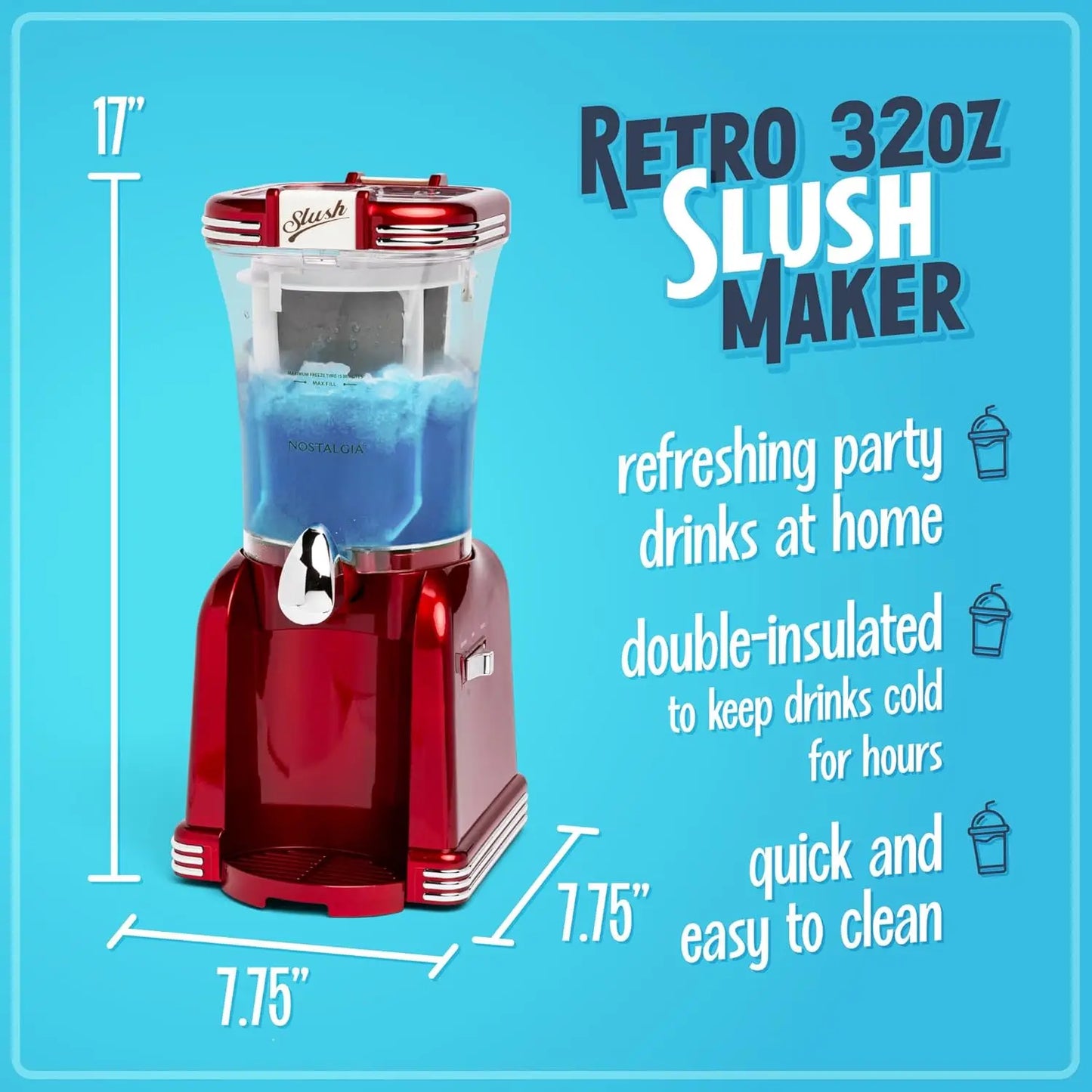 NOSTALGIA Frozen Drink Maker and Margarita Machine for Home