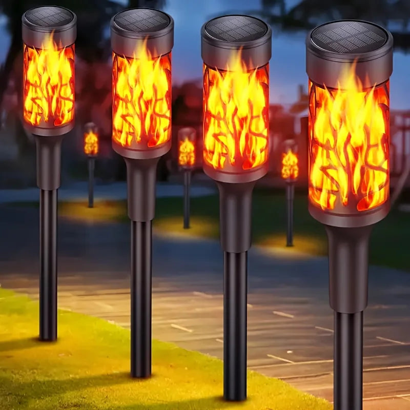 6/12Pack Solar Lights Outdoor, IPX5 Waterproof, Flame Torches