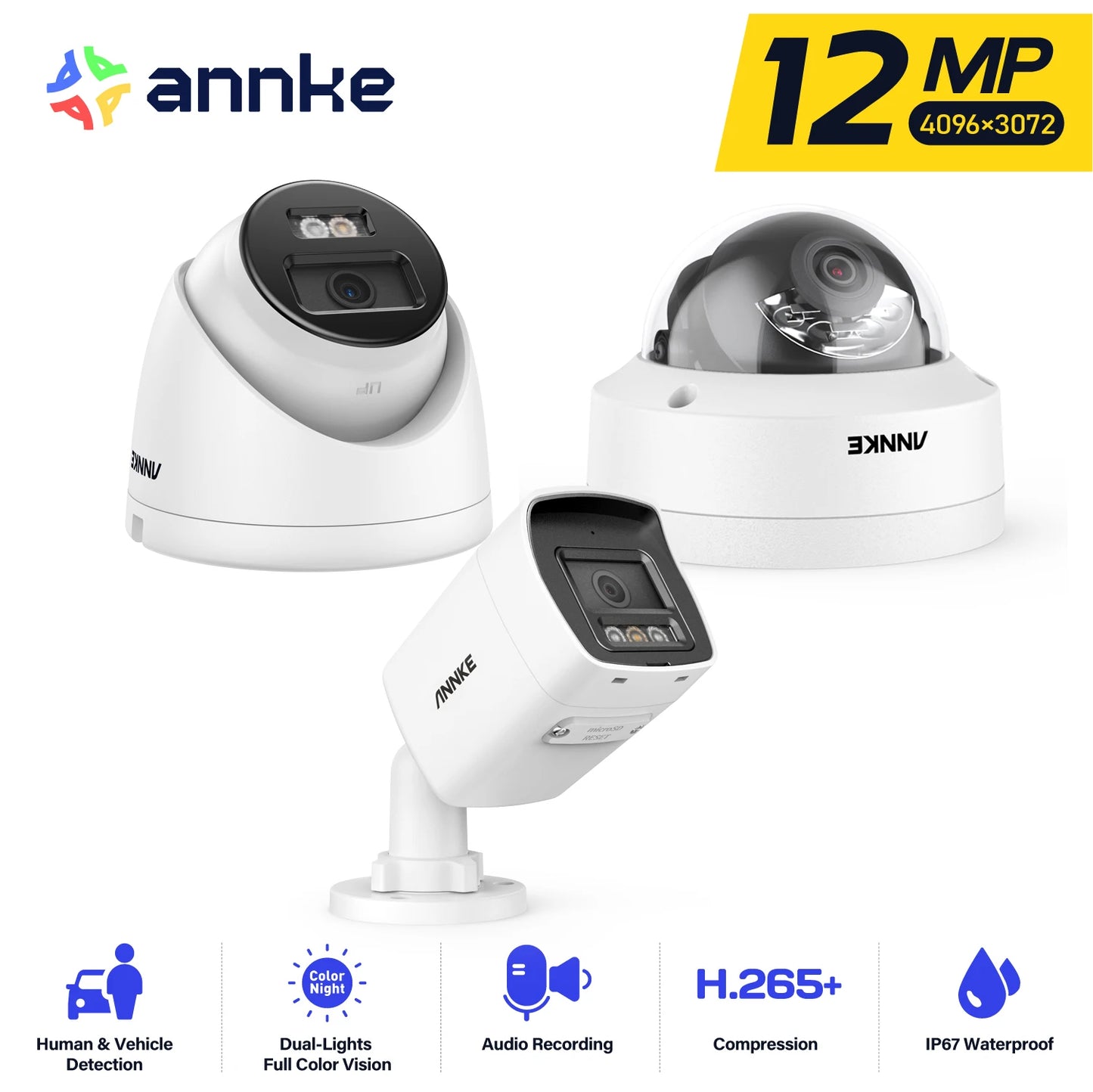 Annke C1200 12MP Ultra HD PoE IP Camera Smart Advanced Detection