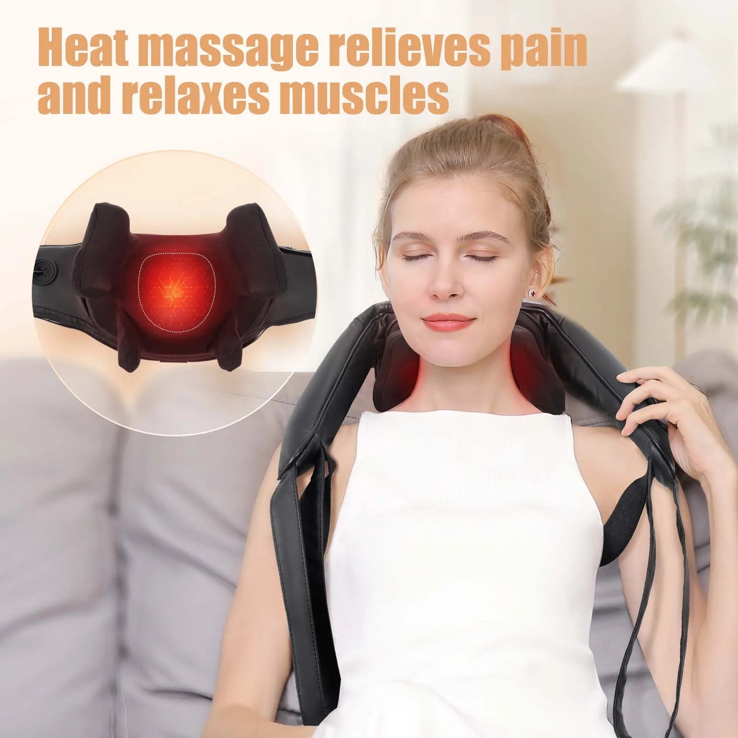 Masgre Shiatsu Back Neck Massager Cordless Shoulder Massager