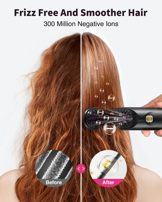 BOPCAL Cordless Hair Straightener Brush 450°F