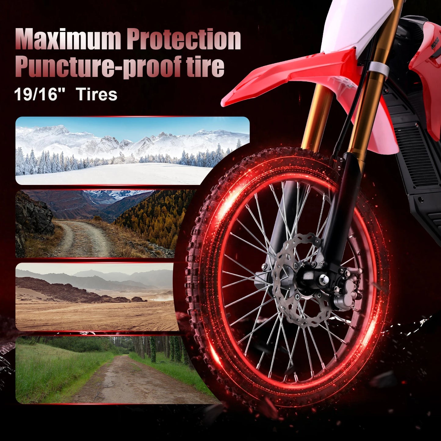 KOOZ HP131E-L 72V 8000W Pro Electric Dirt Bike