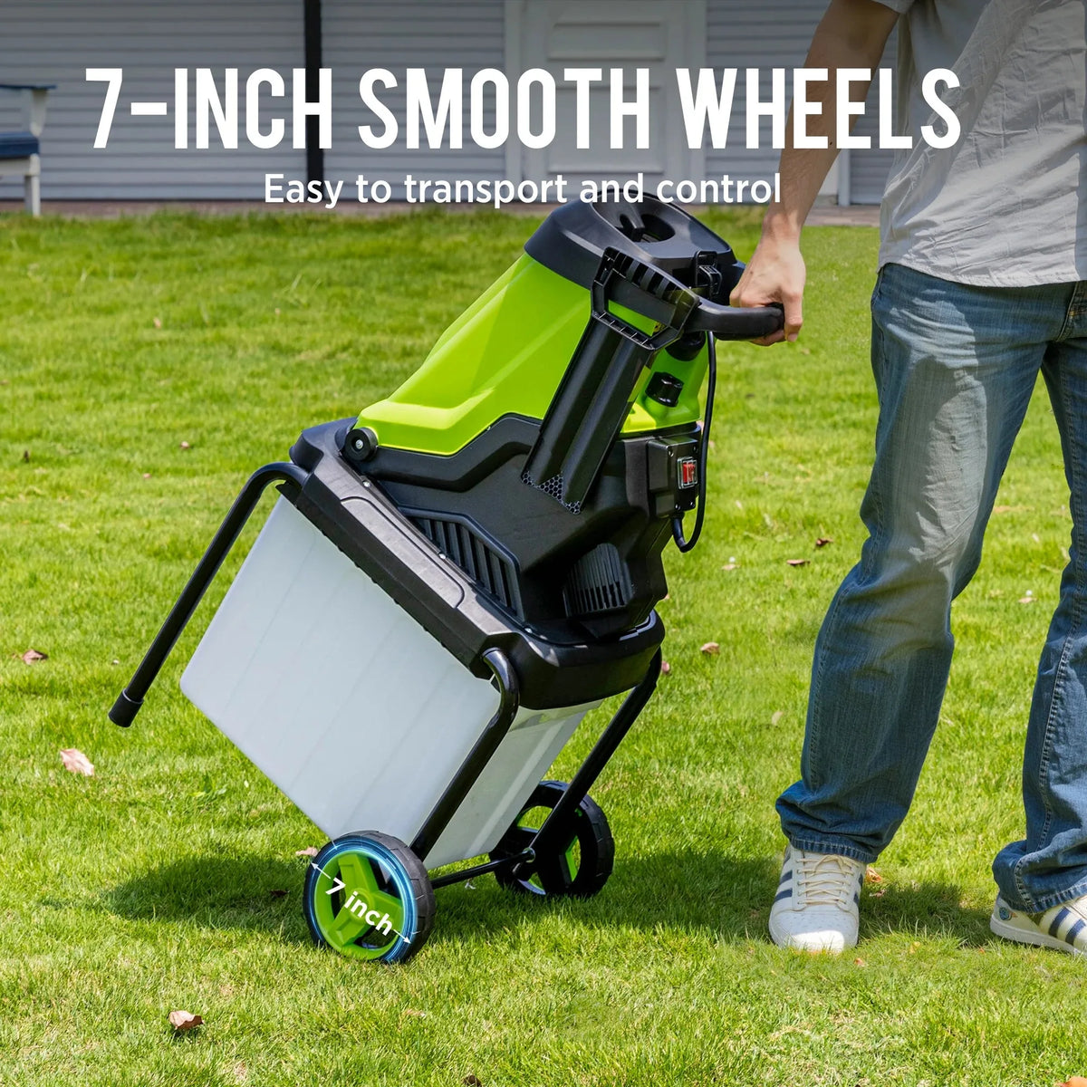 Deli 15 Amp Electric Wood Chipper Shredder