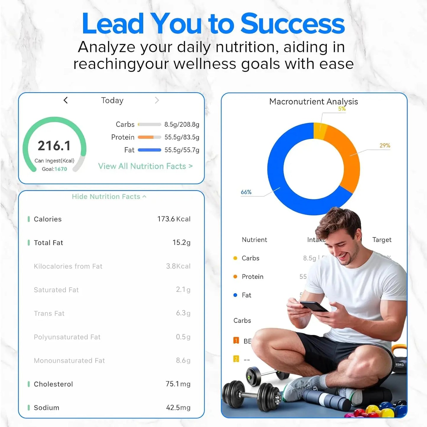 MROWNER Smart Food Scale with Nutritional Calculator App