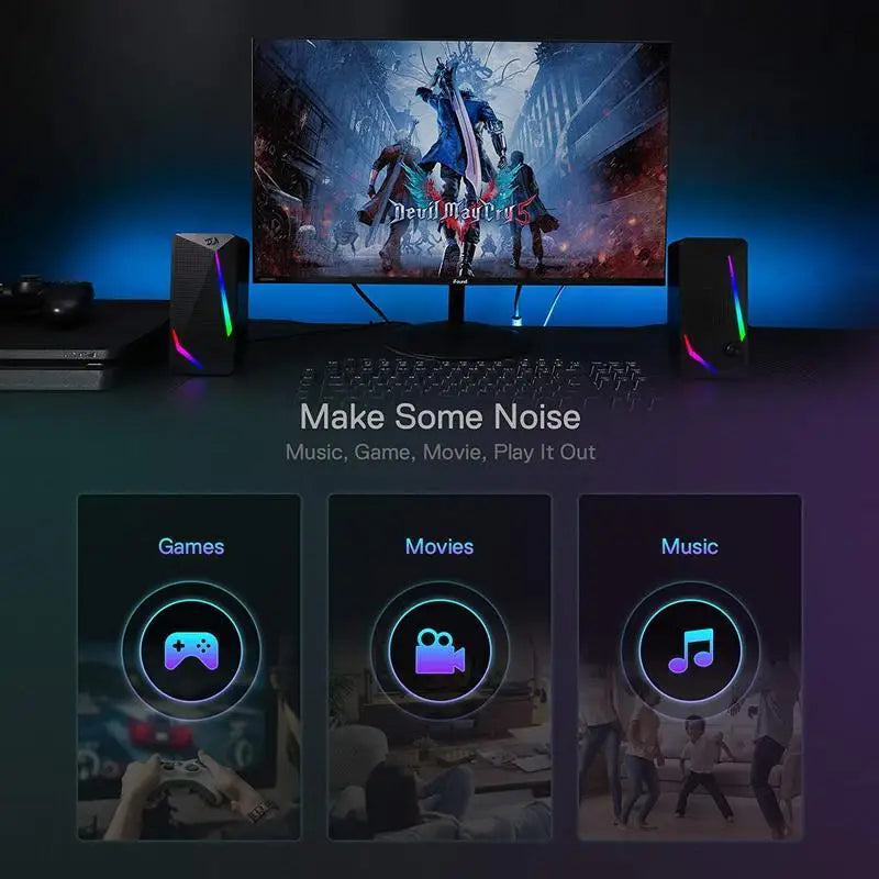 Redragon GS510 Waltz RGB Desktop Speakers