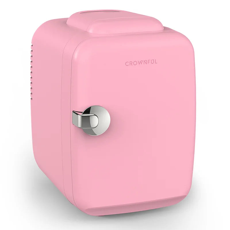 Crownful 4L Mini Fridge 110V 220V  Refrigerator AC/DC Car Mini Fridge