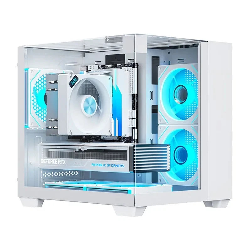 Yeah Magic CUBE MATX PC Case 270° Panoramic View Ultra-Clear