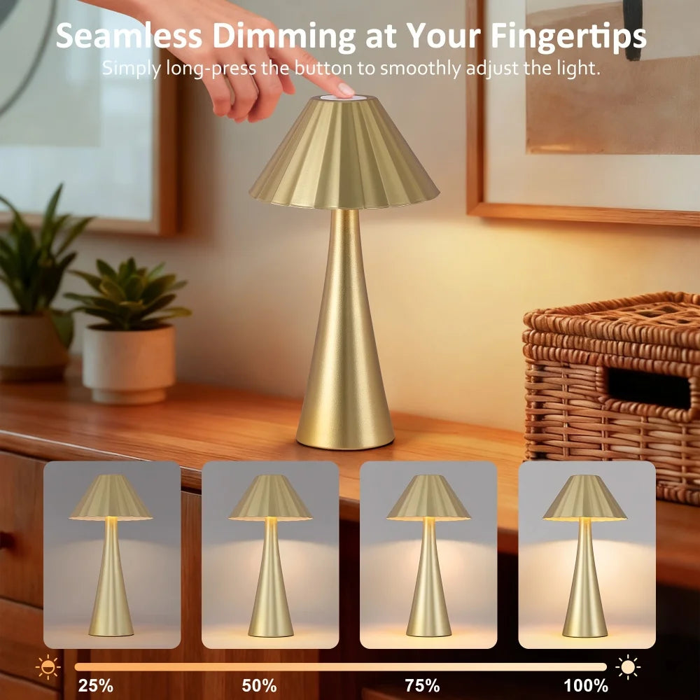 26.5 Inch Modern Mini Table Lamp Set Of 2, Small Nightstand Lamp