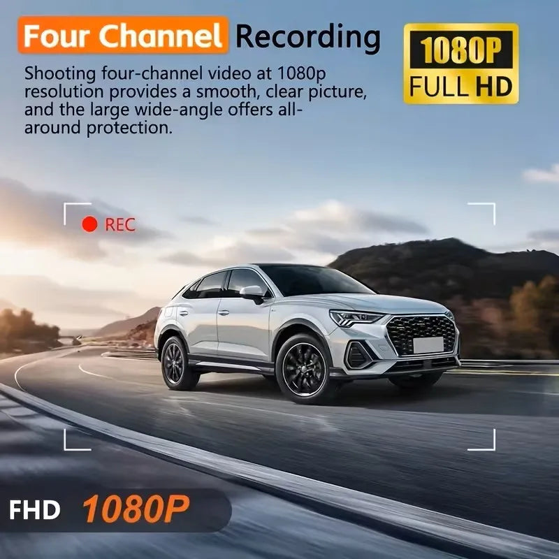 Baideluo Dash Cam Vehicle DVR video recorder 4 cameras