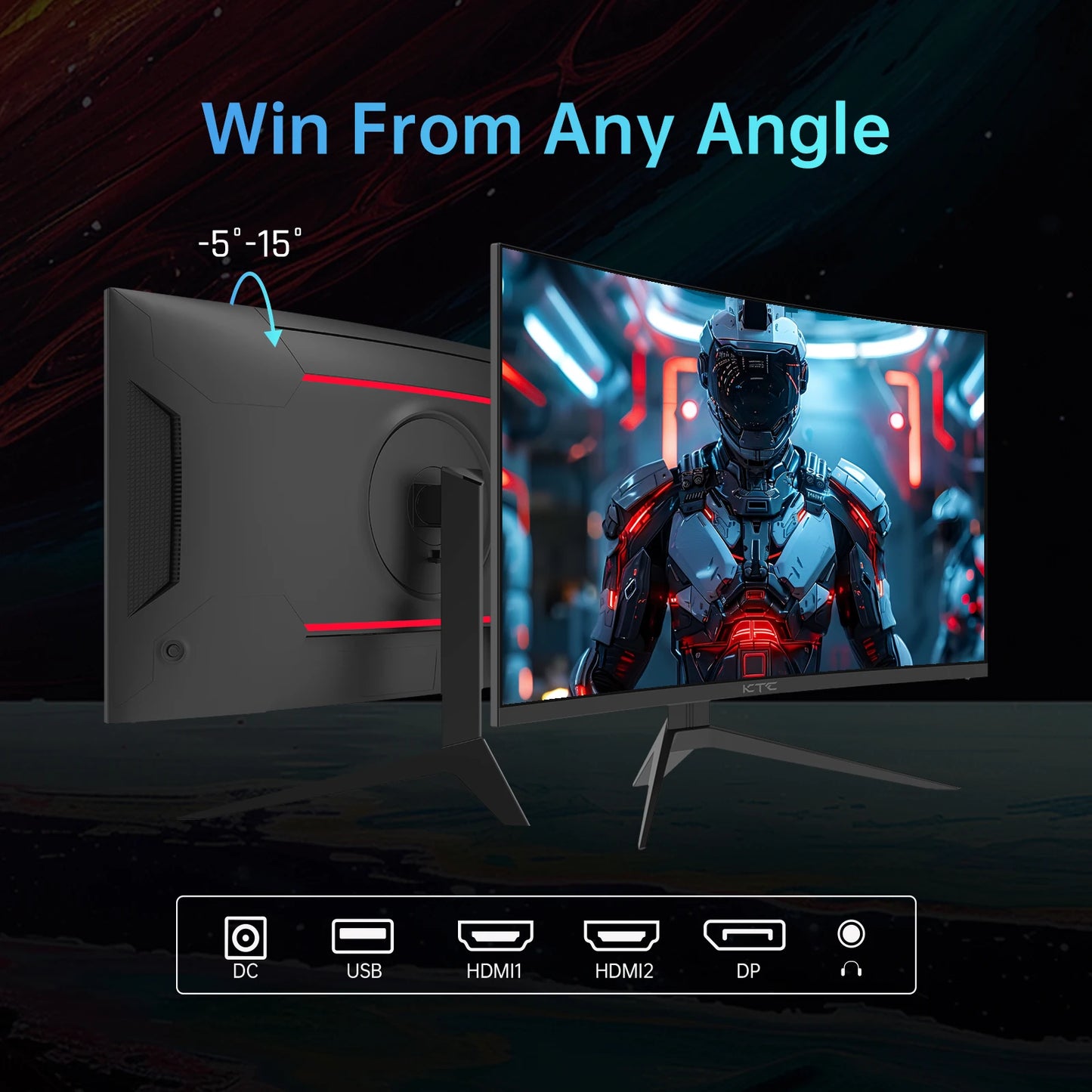 KTC 32 inch 240Hz Curved Gaming Monitor 1500R 1080P