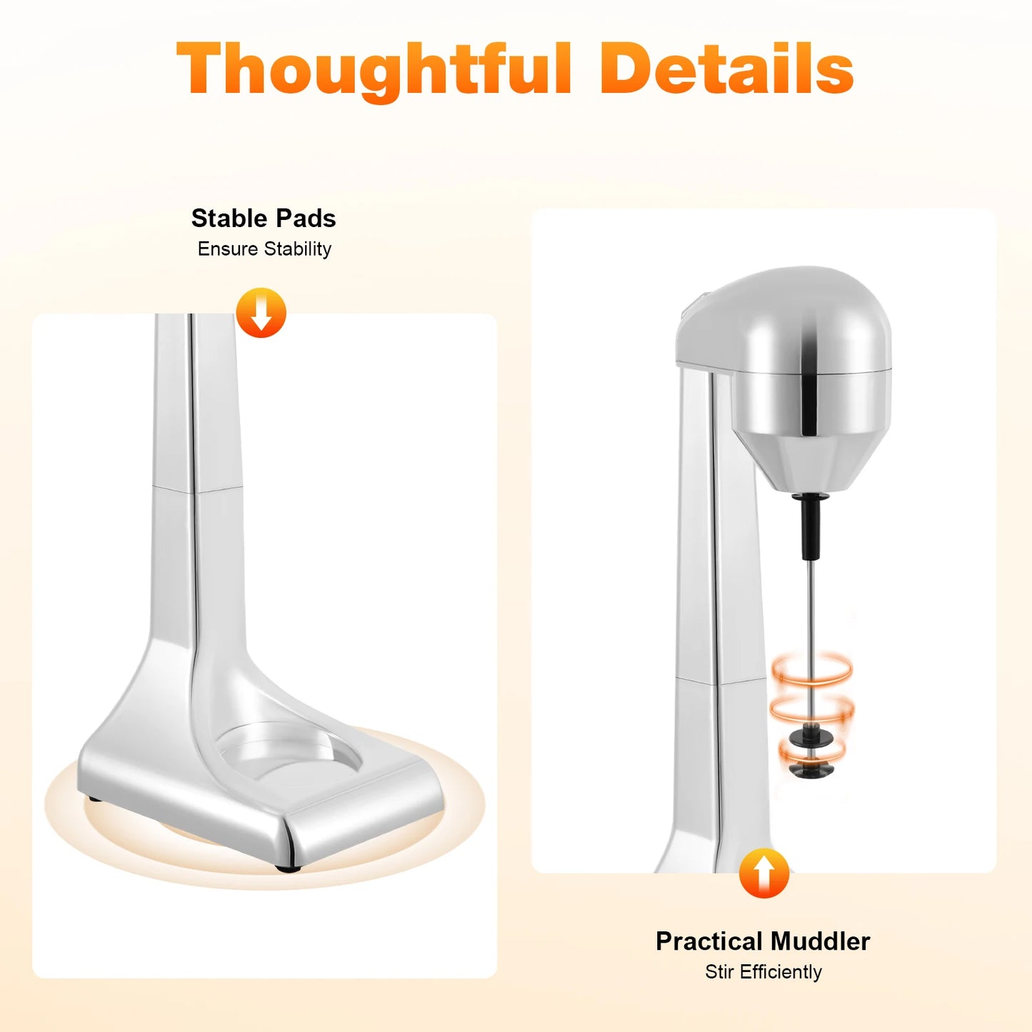 500ml Milkshake Maker for Home, Electric Milk Shake