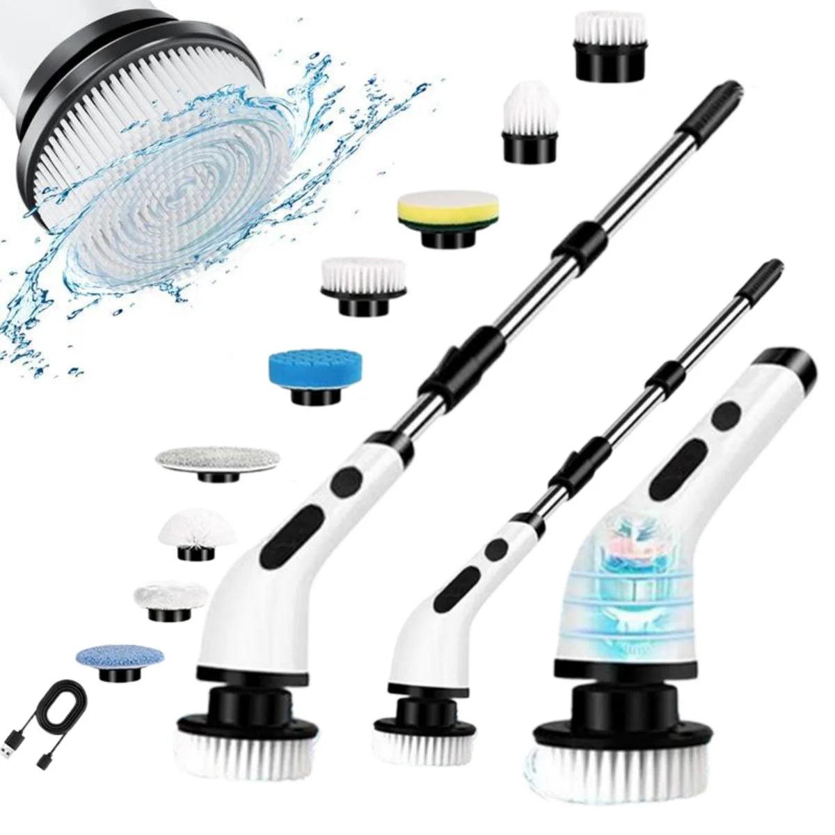 Electric Spin Scrubber IPX7 Waterproof Adjustable Speed