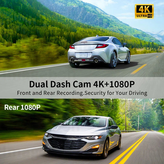 Imagebon 10.26" 4K ADAS Wireless CarPlay & Android Auto Dash Cam