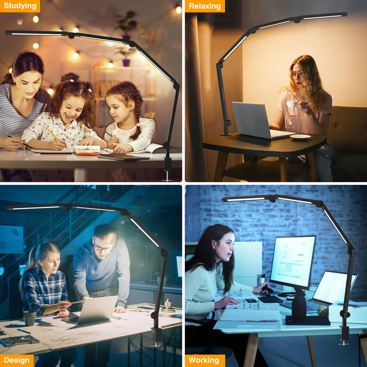 AILBTON Ultra Bright LED Clamp Desk Lamp