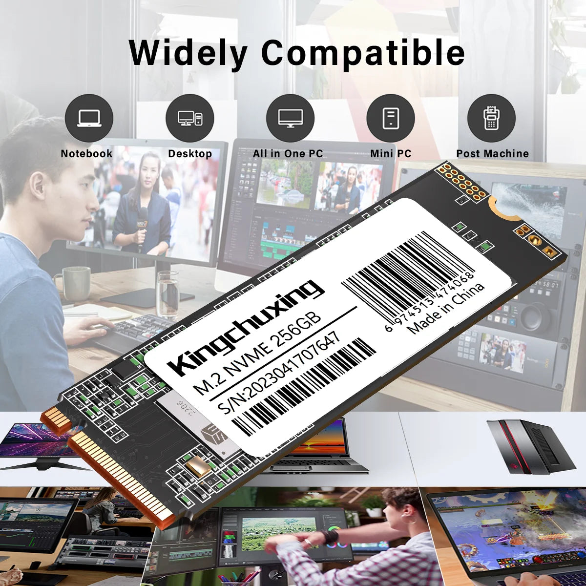 Kingchuxing SSD NVme M2 Hard Drive SSD 1TB M2