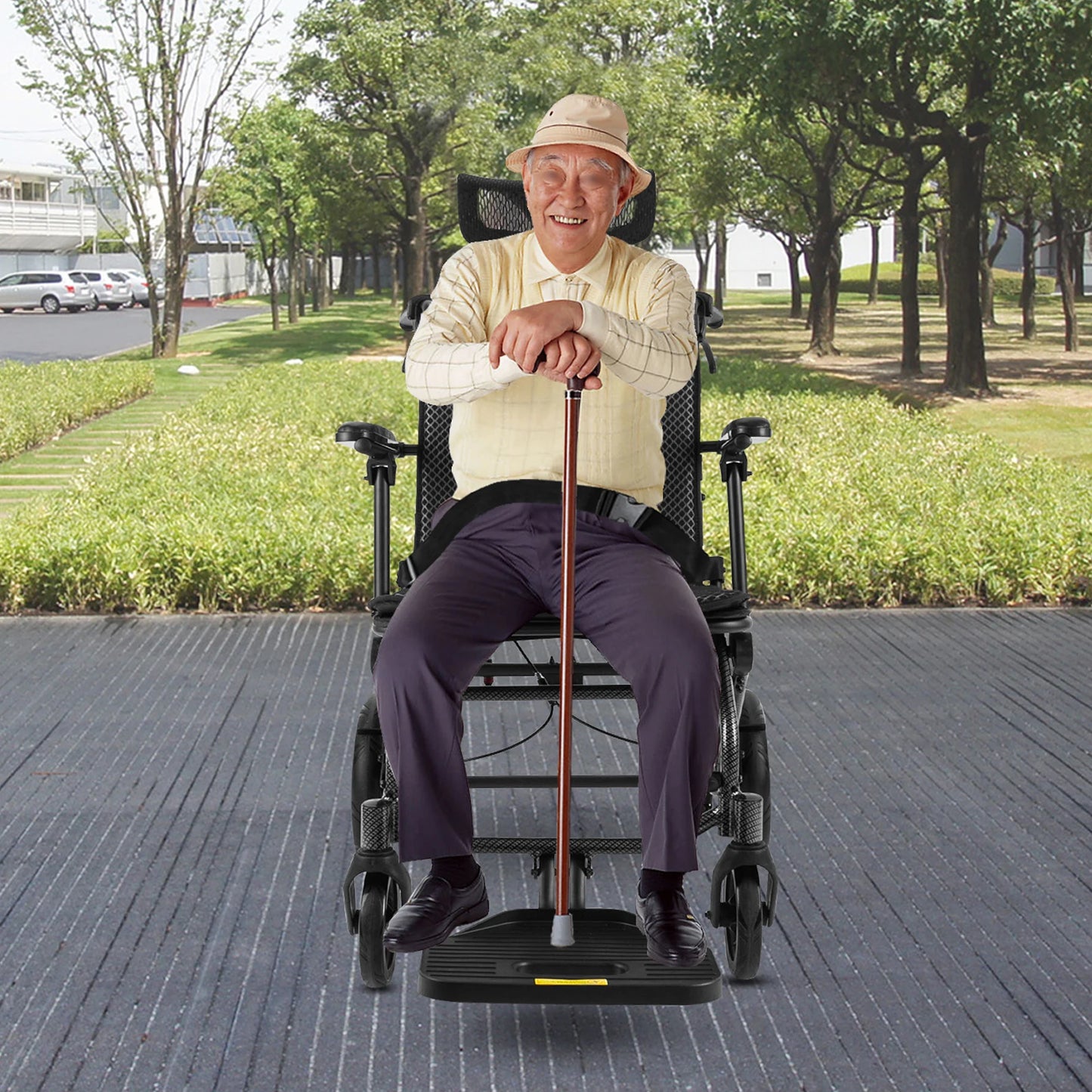 Folding Transport Wheelchair Adult Reclining Wheelchair