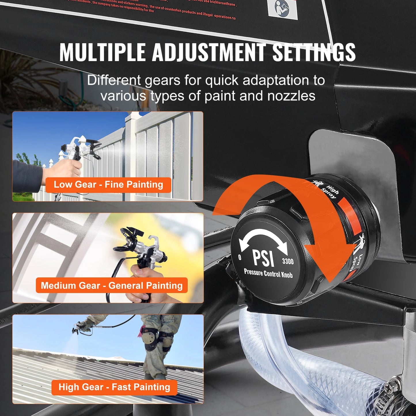 SucceBuy 750W 950W Airless Paint Sprayer 3000PSI