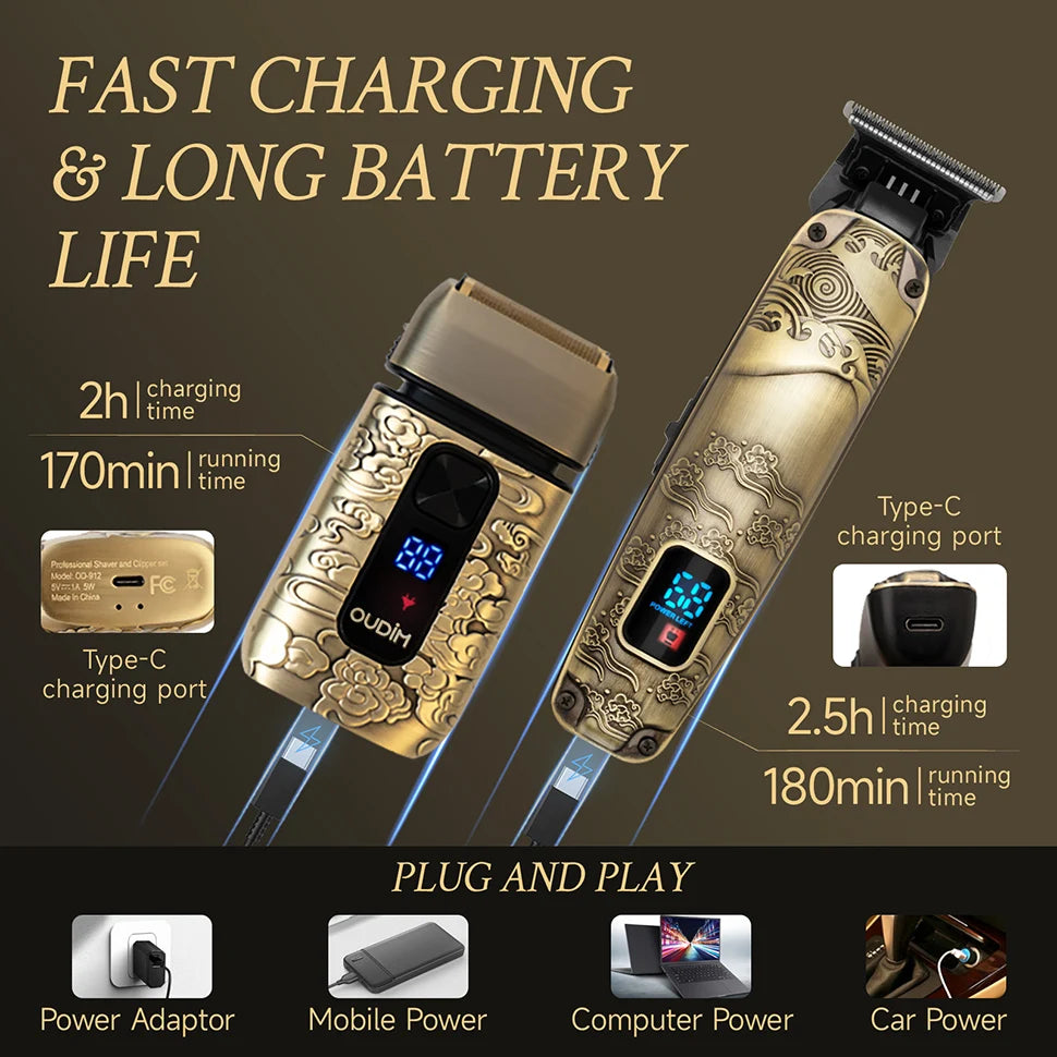 OUDIM Foil Shavers for Men with Head Shaving, Hair Beard Trimmer