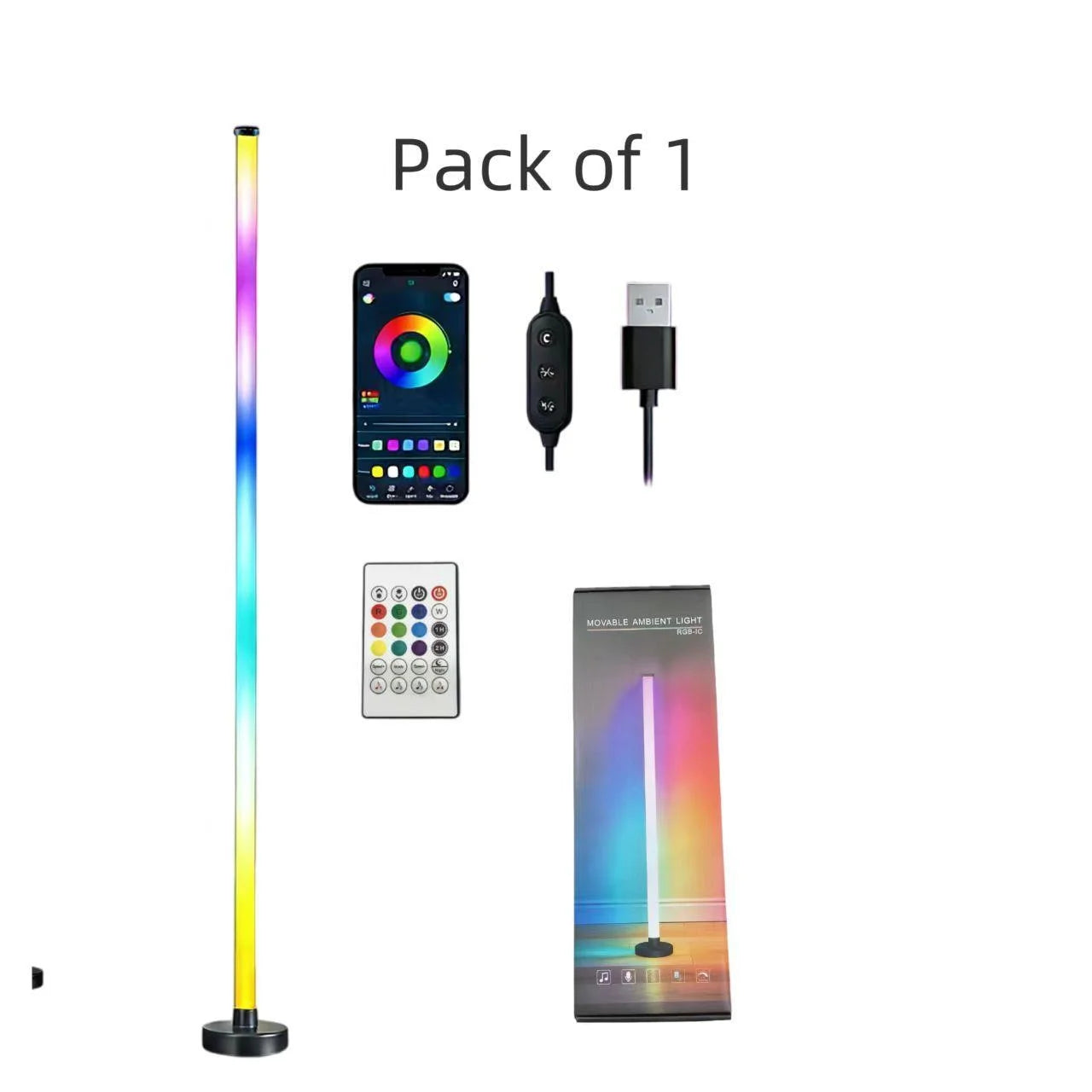 NOVEYEE Floor Lamp DC 5V RGB Dream Color with Music Sync