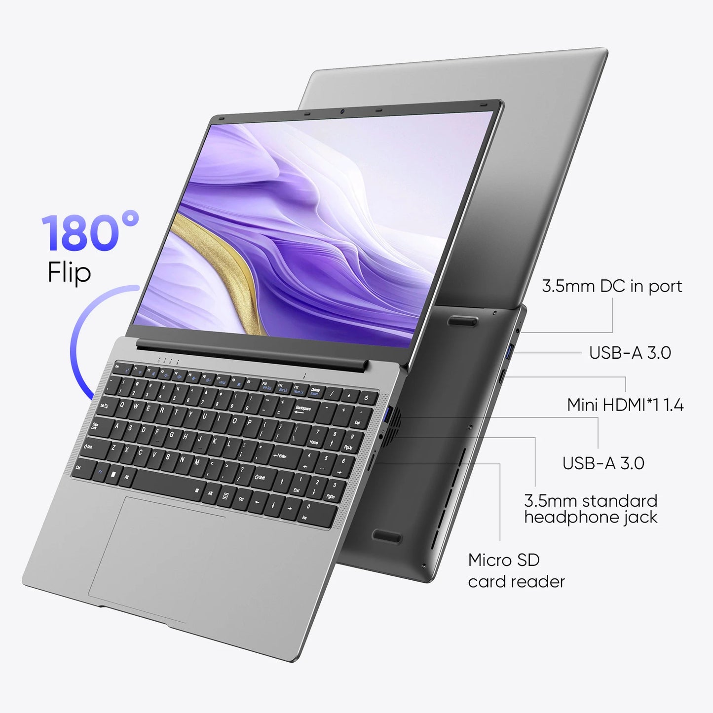 ZENAERO 15.6 "Thin & Portable Laptop Computer Intel Celeron N4000