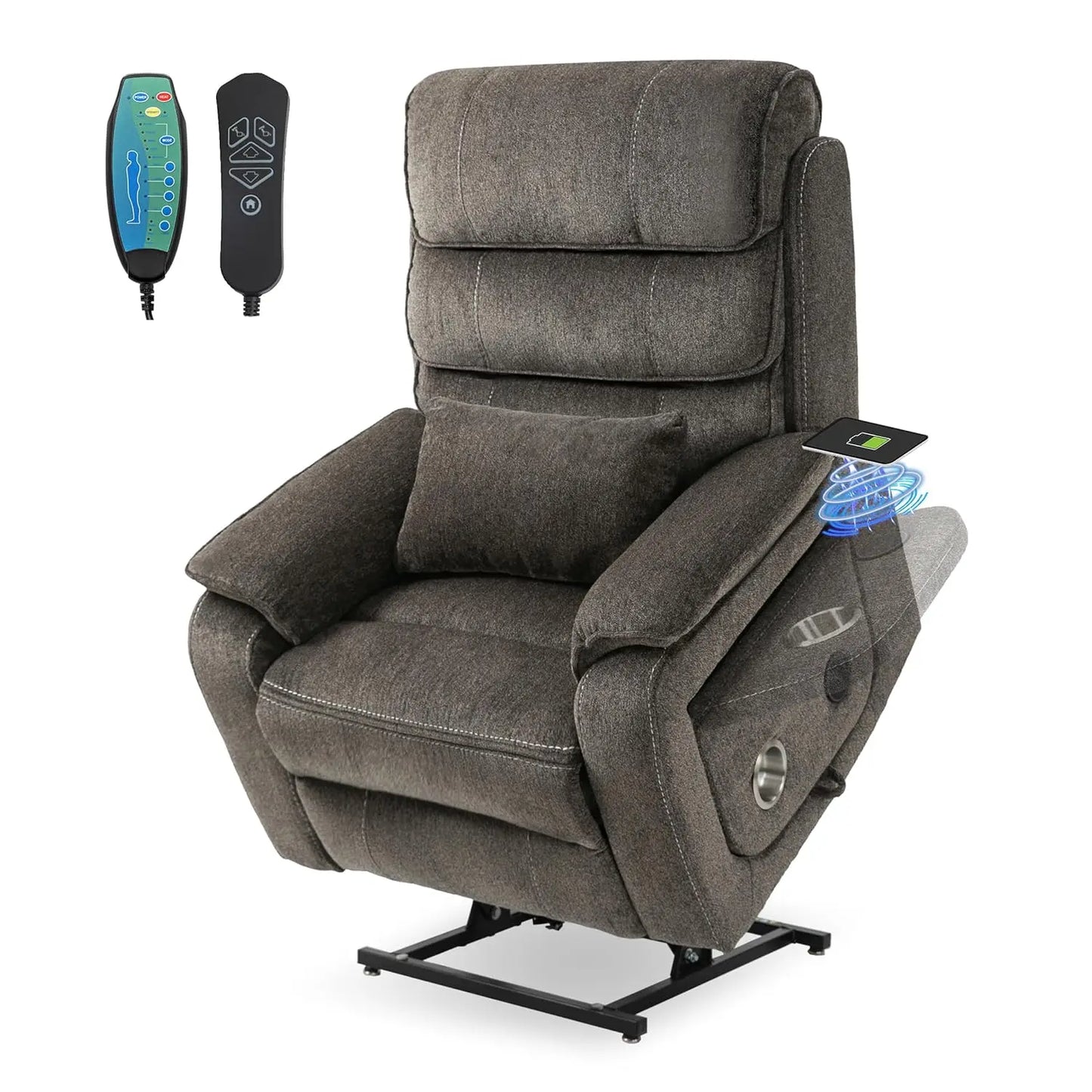 Large Power Lay Flat Lift Chair Oversized Recliner