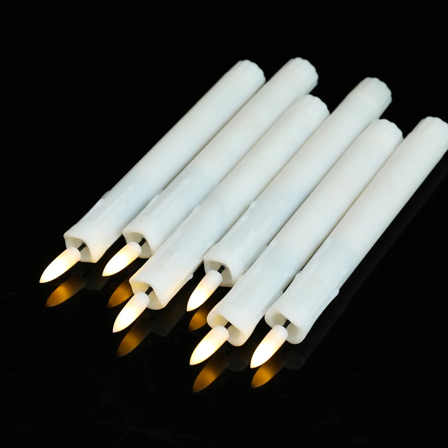 3/4/5 Pieces 7 inch Warm White Short Smokeless Decorative LED Taper Candles