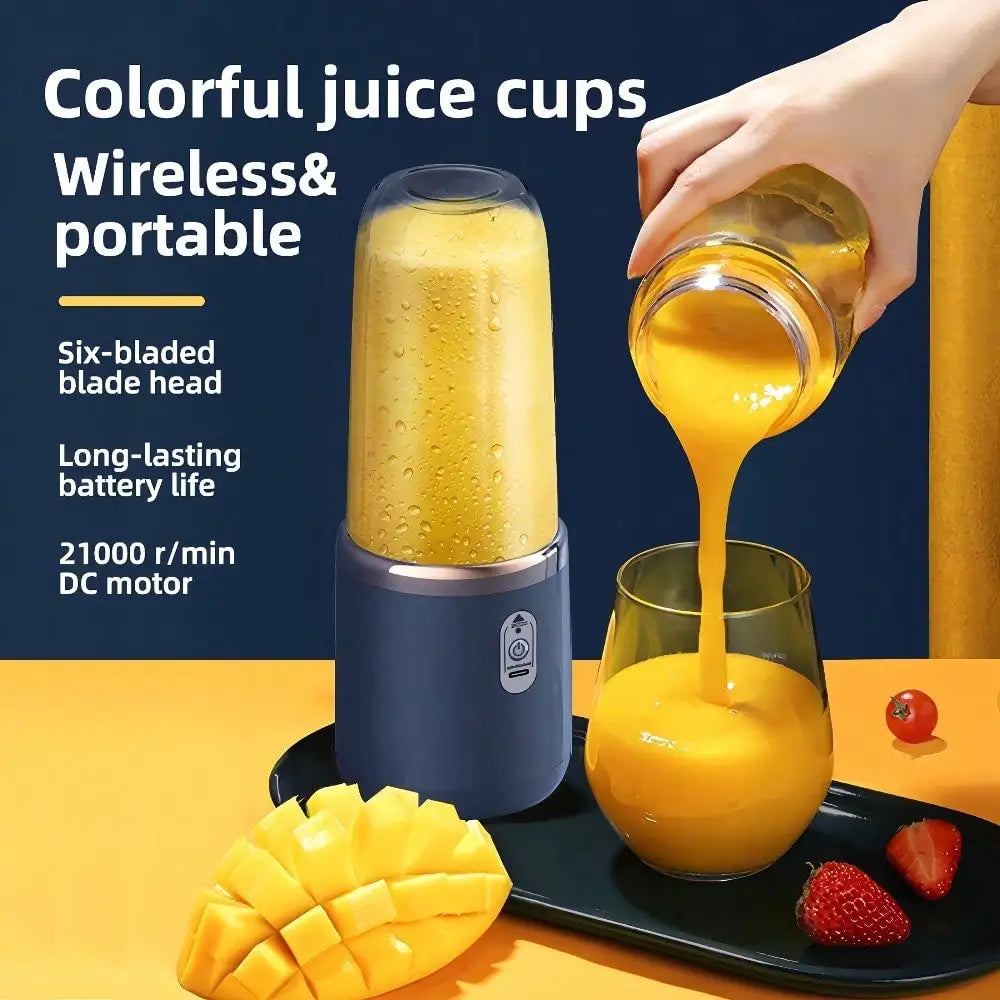 Fruit Blender, Beverage Maker, Juicer Cup + Portable Outdoor Cup