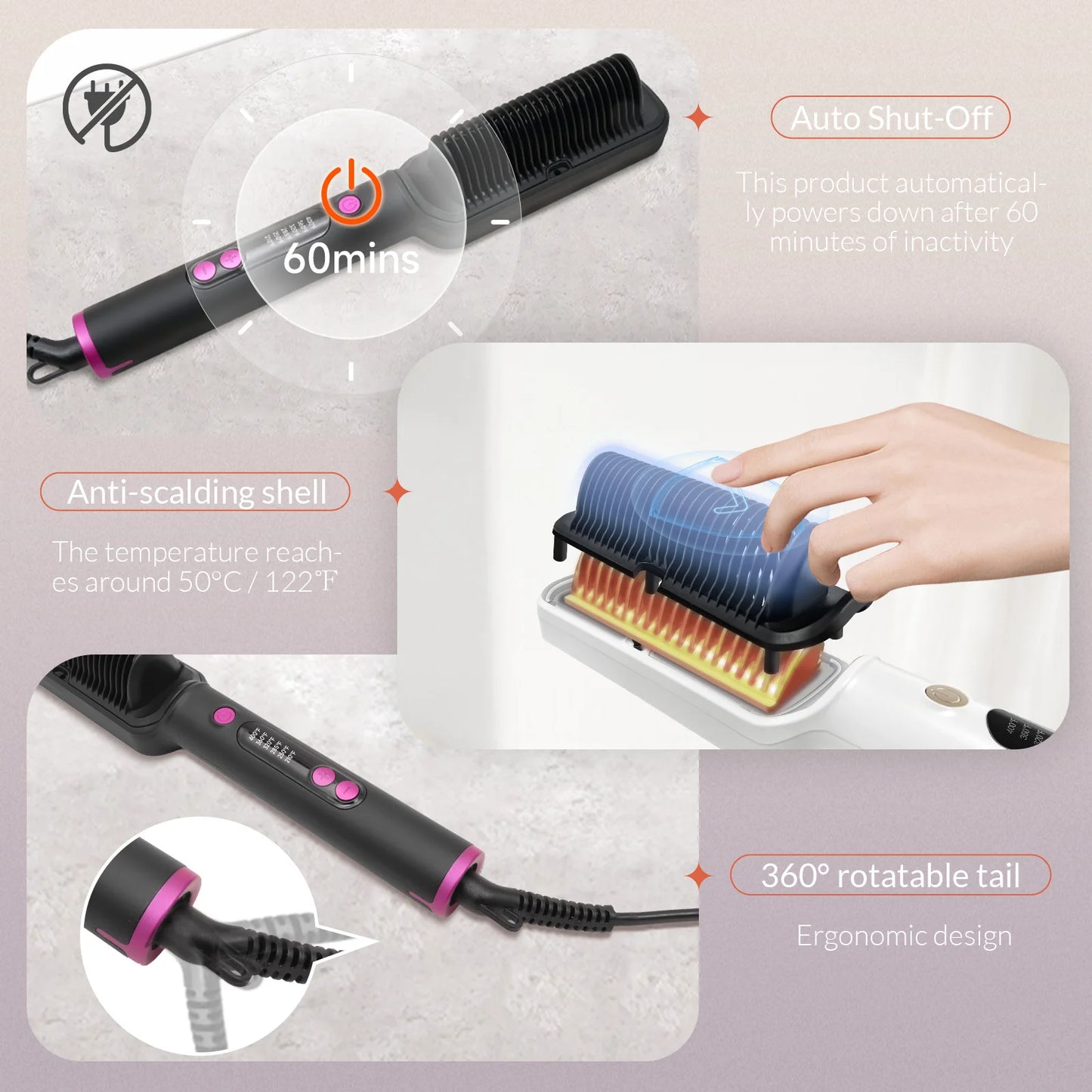 OUDIM Hair Straightener Brush