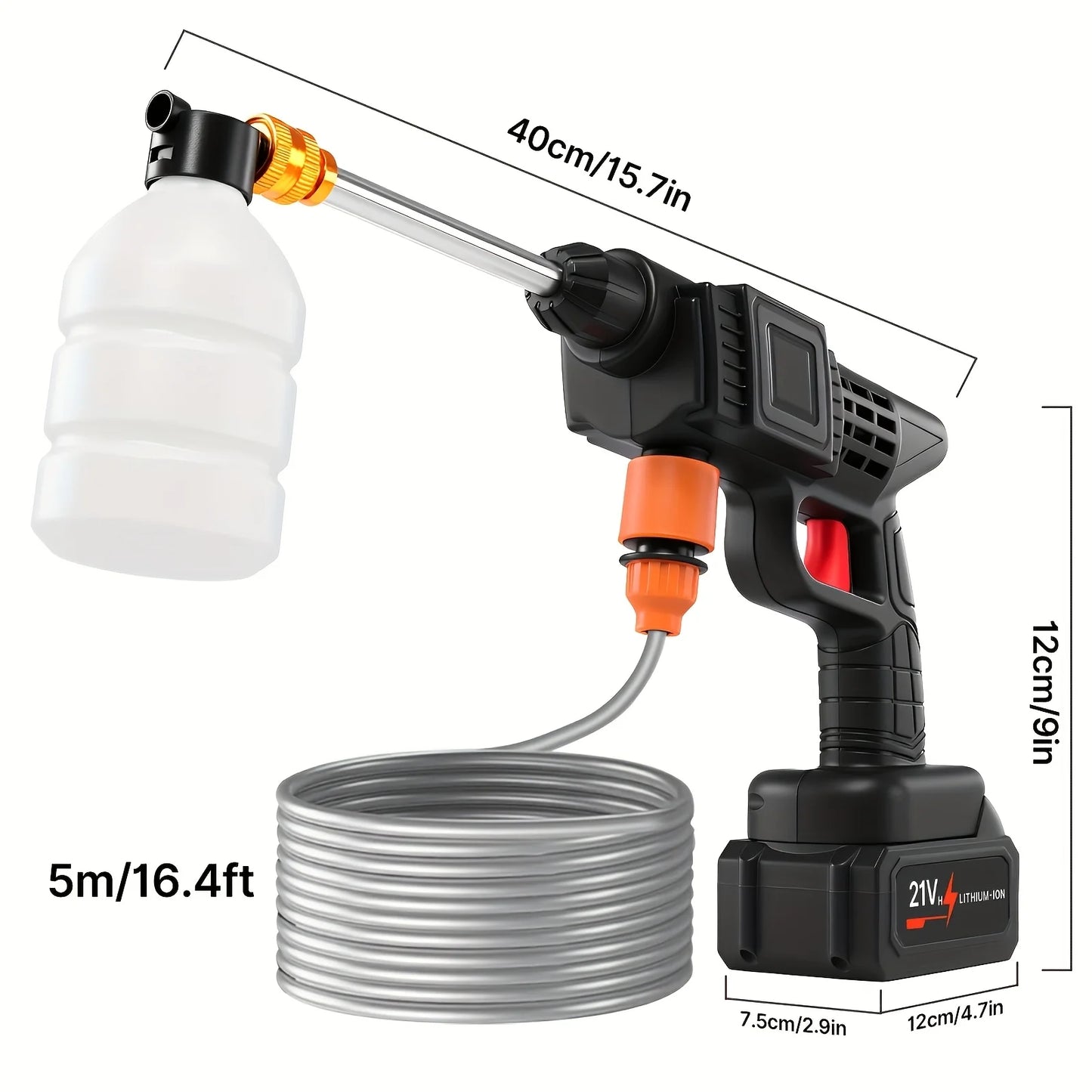LONGADS High-pressure Line Cleaning Machine, Rechargeable Battery