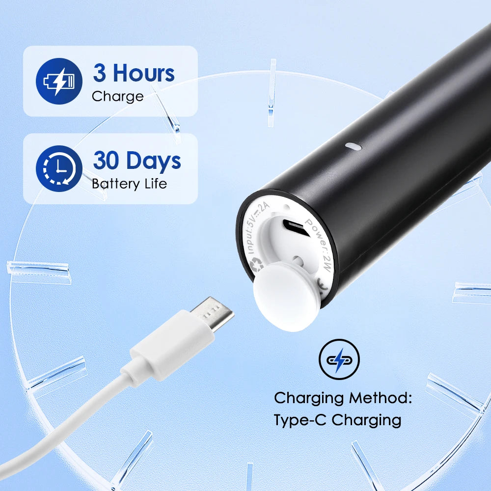 Electric Smart Rotating Timing Toothbrush, Rechargeable