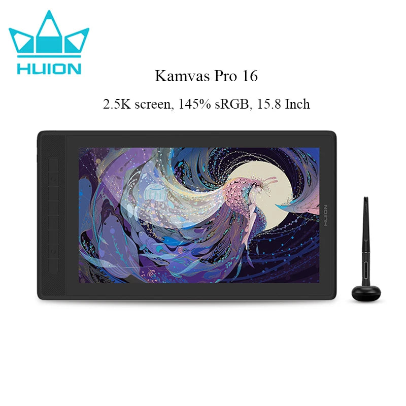 HUION Kamvas Pro 16 2.5K Drawing Monitor