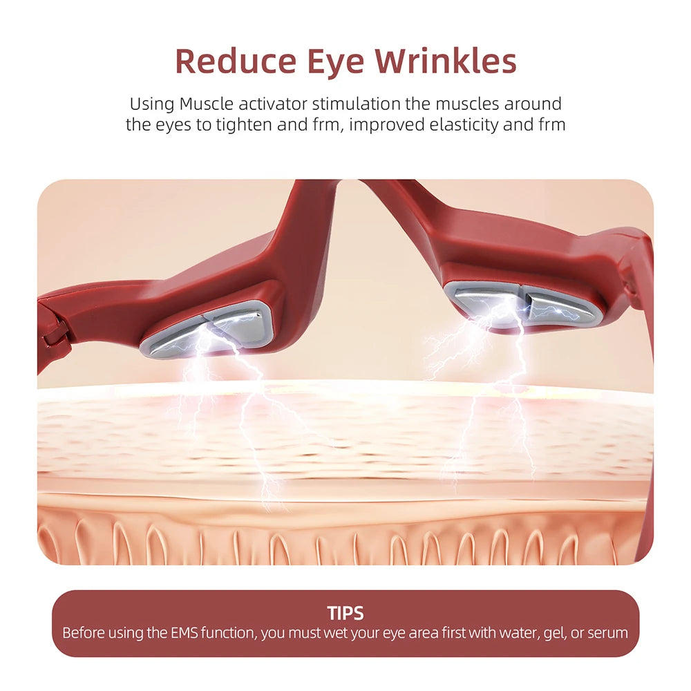Foreverlily Red Eye Massager Under-Eye Glasses Massager