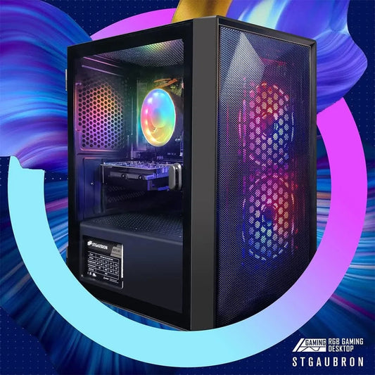 STGAUBRON Computers & Tablets Prebuilt Gaming PC Desktop