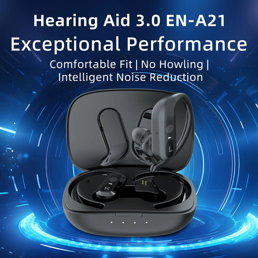 BTE Wireless hearing aids headphones rechargeable