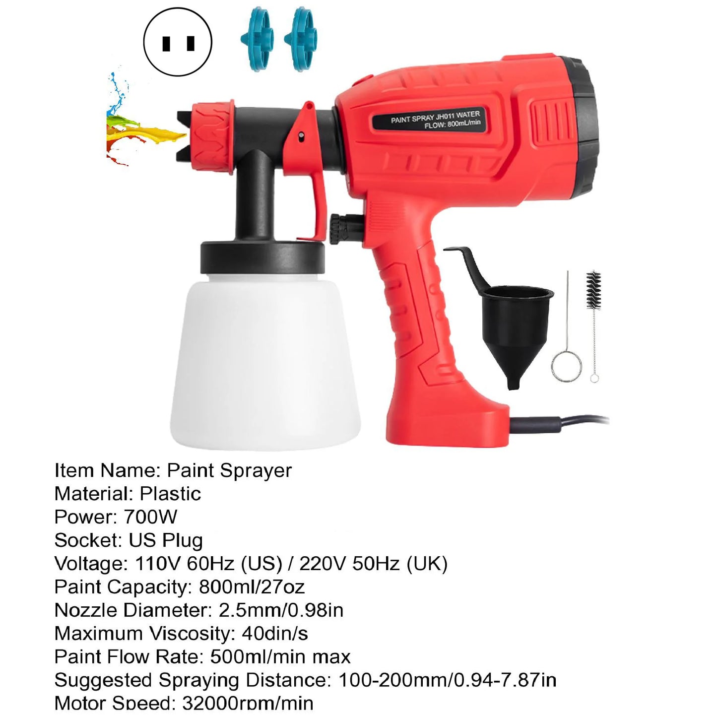 MICBORVE 1 Set Mini Paint Sprayer Ergonomic Handle