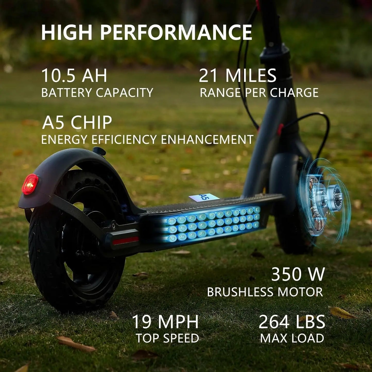 OAKEROO G5.0 Adult Electric Scooter 350W Motor