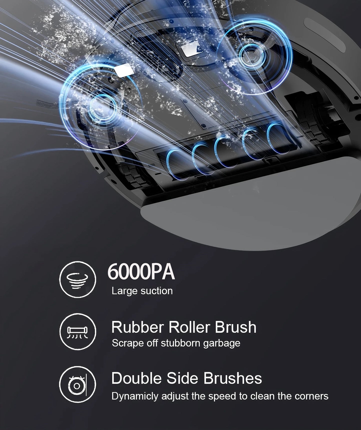 BOAIMORE Robot Vacuum Cleaner Combo and Mop