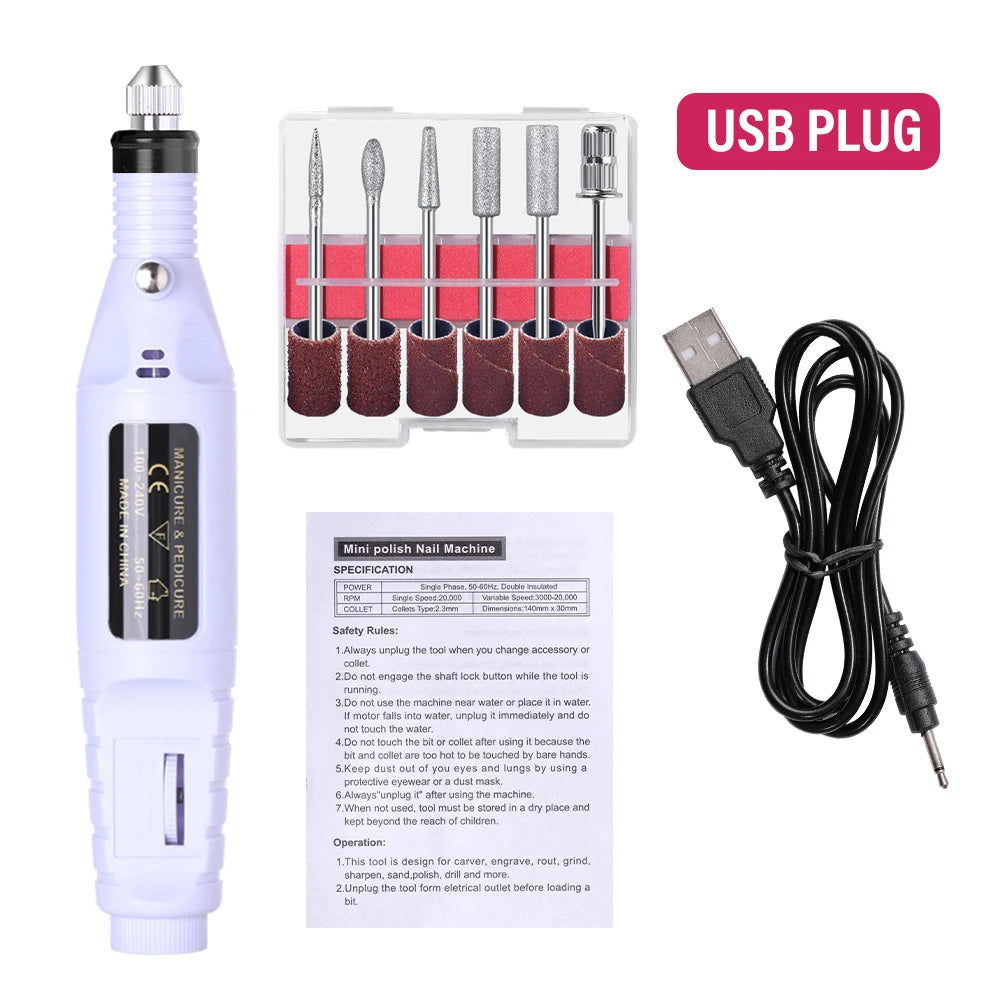 Electric Nail Sander Set Nail Drill Machine