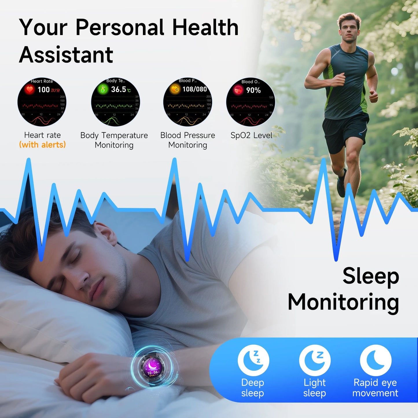 Marsyu 2026 New AI Healthy Diagnose Smart Watch