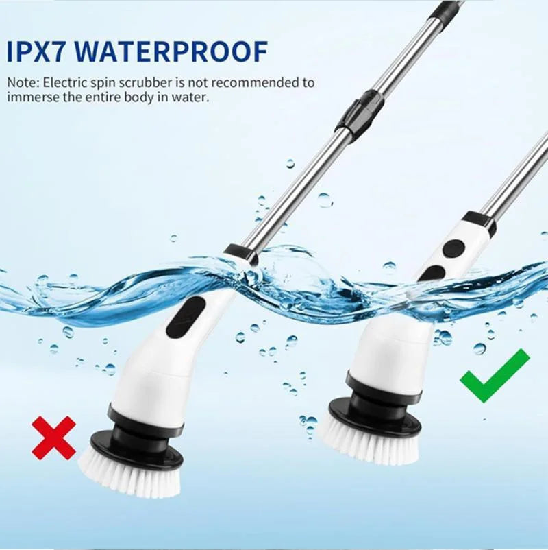 Electric Spin Scrubber IPX7 Waterproof Adjustable Speed