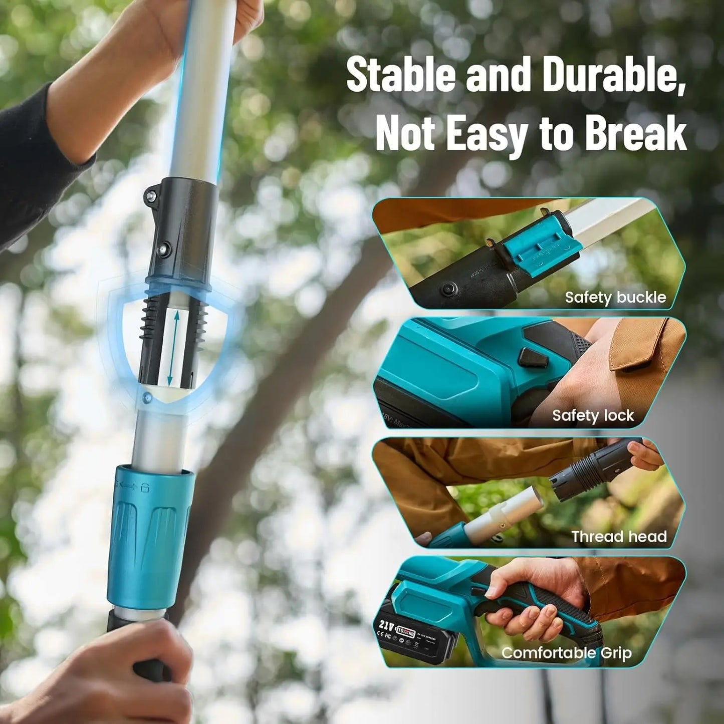 Seesii 10''& 8'' Cordless Electric Pole Saws