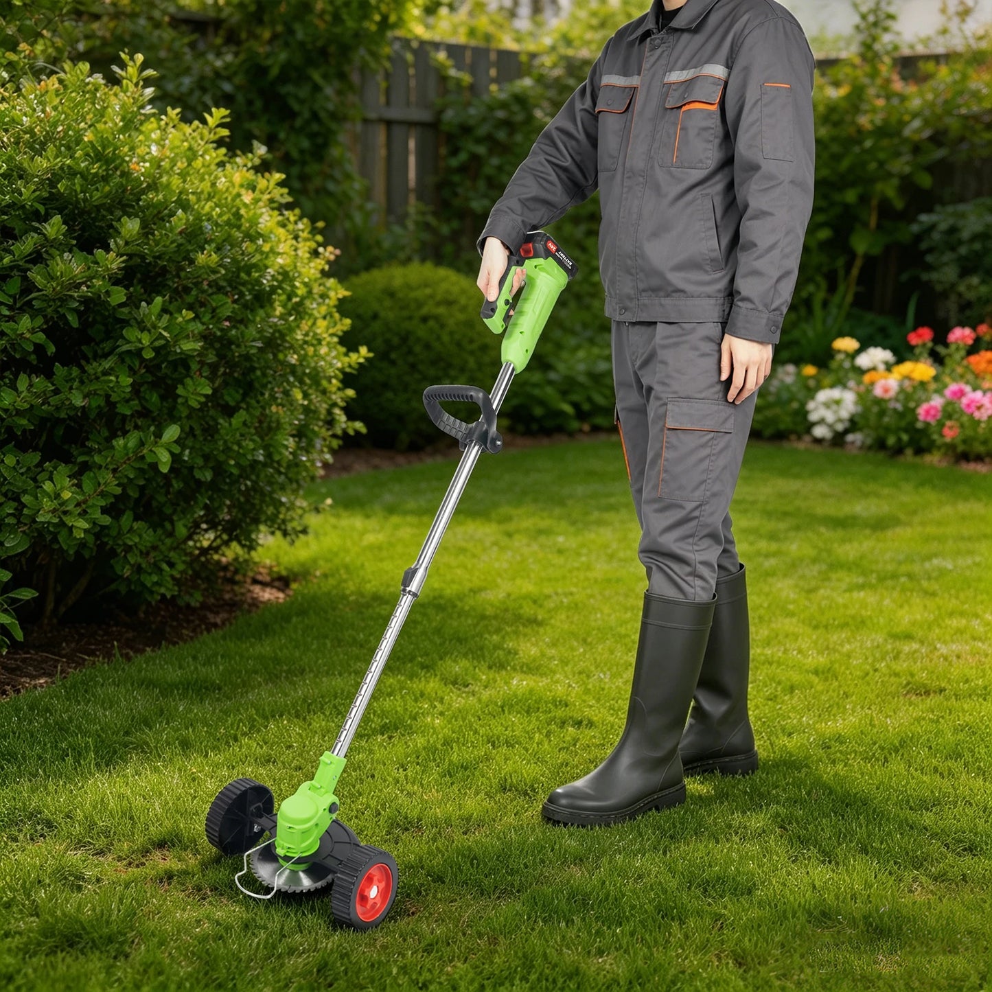 Cordless Grass Trimmer+650W Power, Electric Grass Trimmer