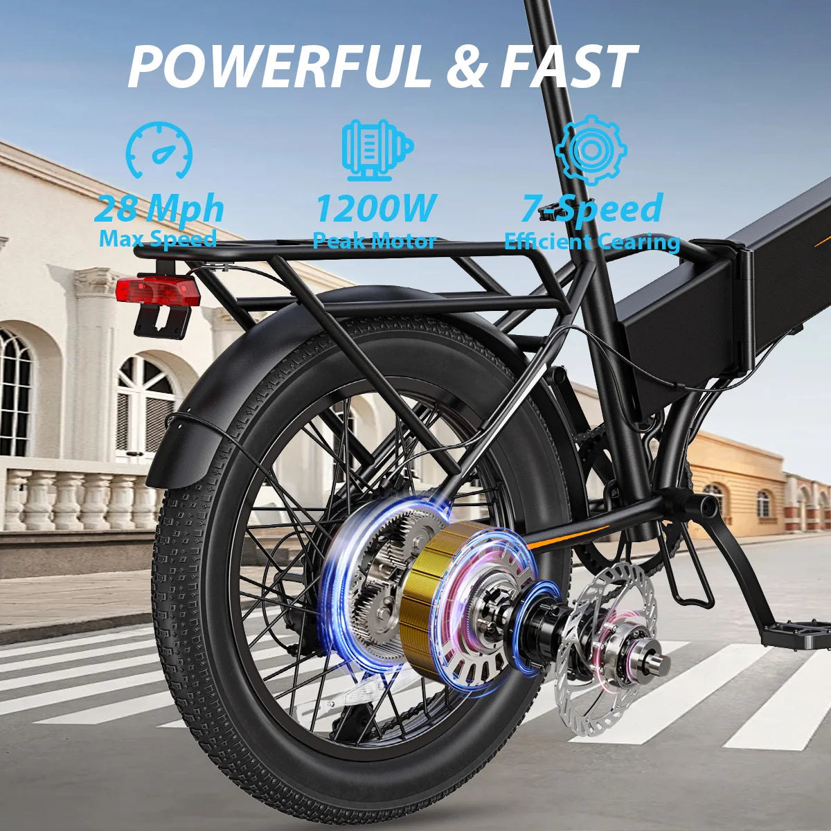 DYU A20 750W（peak 1200W） Electric Bike Folding E Bike 48V 20" Adult Fast Commuter Bicycle 45km/h