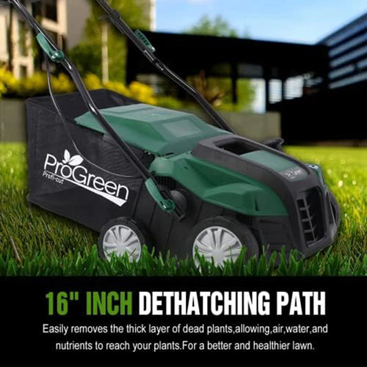 PROGREEN 2-in-1 Electric Garden  Scarifier & Dethatches